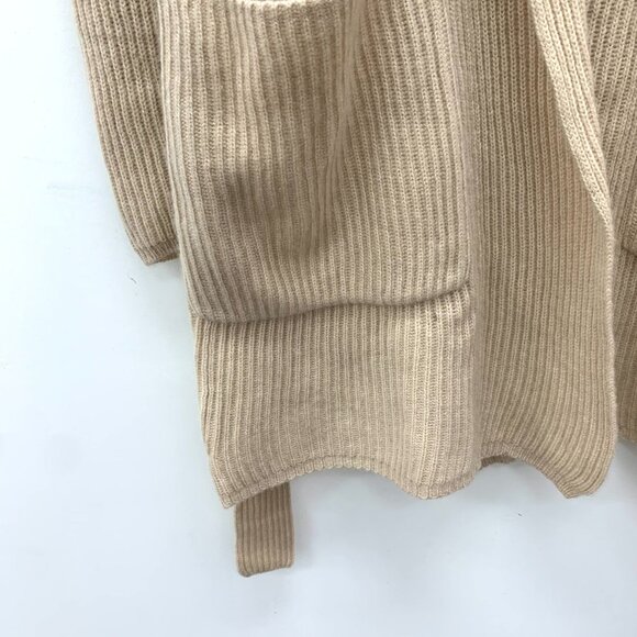 MaxMara Womens Beige Wool Knit Cardigan Sweater W/ Lapel & Waistband Size S - Picture 5 of 7